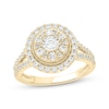 Thumbnail Image 1 of Now + Forever Round-Cut Diamond Double-Frame Engagement Ring 1 ct tw 14K Yellow Gold