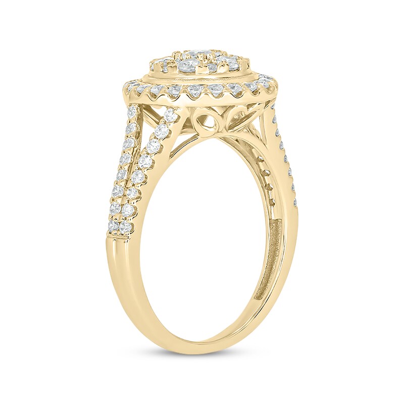 Main Image 2 of Now + Forever Round-Cut Diamond Double-Frame Engagement Ring 1 ct tw 14K Yellow Gold