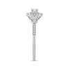 Thumbnail Image 2 of Now + Forever Round-Cut Diamond Oval Halo Engagement Ring 3/8 ct tw 10K White Gold