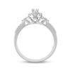 Thumbnail Image 3 of Now + Forever Round-Cut Diamond Oval Halo Engagement Ring 3/8 ct tw 10K White Gold