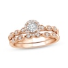 Thumbnail Image 1 of Now + Forever Round-Cut Diamond Vintage-Inspired Bridal Set 1/5 ct tw 10K Rose Gold