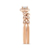 Thumbnail Image 1 of Round-Cut Diamond Vintage-Inspired Bridal Set 1/5 ct tw 10K Rose Gold