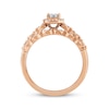 Thumbnail Image 2 of Round-Cut Diamond Vintage-Inspired Bridal Set 1/5 ct tw 10K Rose Gold