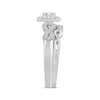 Thumbnail Image 2 of Now + Forever Princess & Round-Cut Diamond Bridal Set 5/8 ct tw 10K White Gold