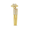 Thumbnail Image 2 of Now + Forever Princess & Round-Cut Diamond Bridal Set 5/8 ct tw 10K Yellow Gold