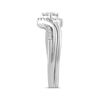 Thumbnail Image 2 of Now + Forever Round-Cut Diamond Bypass Bridal Set 1/2 ct tw 10K White Gold