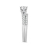 Thumbnail Image 2 of Now + Forever Baguette & Round-Cut Multi-Diamond Center Bridal Set 1/2 ct tw 10K White Gold