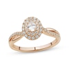 Thumbnail Image 1 of Now + Forever Oval & Round-Cut Diamond Engagement Ring 1/2 ct tw 14K Rose Gold