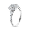 Thumbnail Image 2 of Now + Forever Round-Cut Diamond Cushion Frame Engagement Ring 1/2 ct tw 10K White Gold