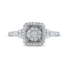 Thumbnail Image 3 of Now + Forever Round-Cut Diamond Cushion Frame Engagement Ring 1/2 ct tw 10K White Gold