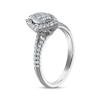 Thumbnail Image 2 of Now + Forever Princess & Round-Cut Multi-Diamond Center Marquise Frame Engagement Ring 3/8 ct tw 10K White Gold