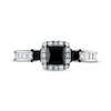 Thumbnail Image 3 of Now + Forever Princess-Cut Black Diamond & White Diamond Engagement Ring 1-1/4 ct tw 14K White Gold