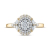 Thumbnail Image 3 of Now + Forever Multi-Diamond Center Oval Double Frame Engagement Ring 1/2 ct tw 10K Two-Tone Gold
