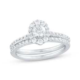 Now + Forever Round-Cut Diamond Bridal Set 7/8 ct tw 14K White Gold