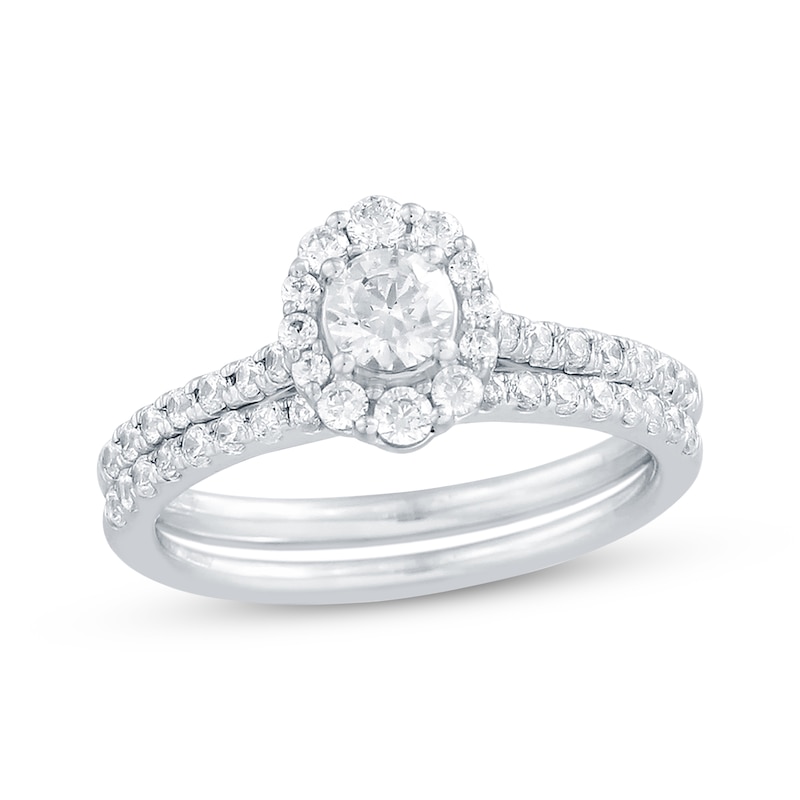 Main Image 1 of Now + Forever Round-Cut Diamond Bridal Set 7/8 ct tw 14K White Gold