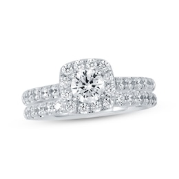 Now + Forever Round-Cut Diamond Bridal Set 1-3/8 ct tw 14K White Gold