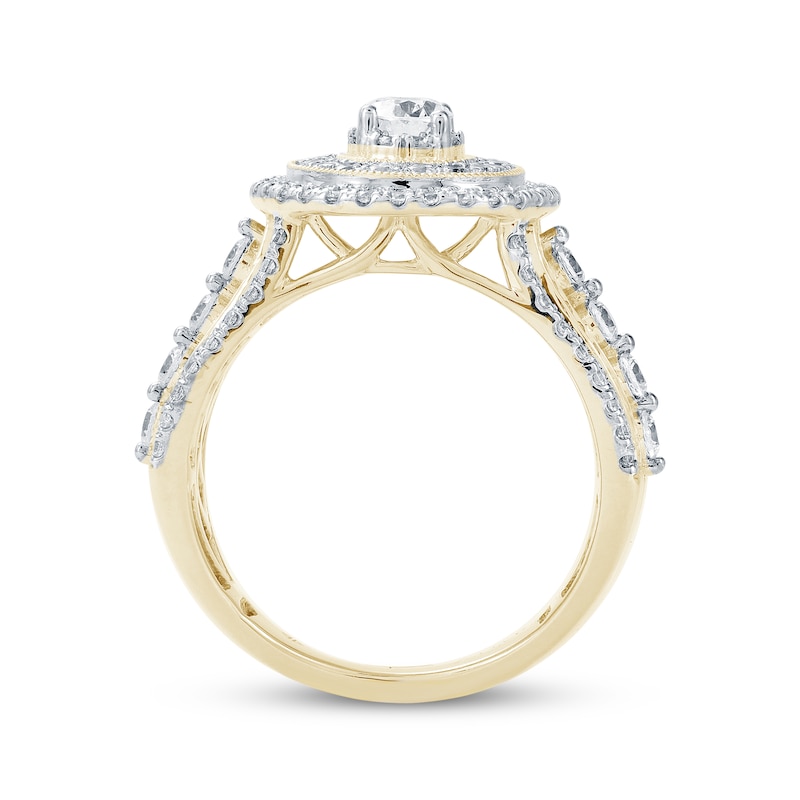 Oval-Cut Diamond Engagement Ring 1-1/2 ct tw 14K Yellow Gold