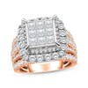 Thumbnail Image 0 of Princess-Cut Multi-Diamond Center Engagement Ring 3 ct tw 10K Two-Tone Gold