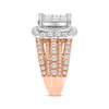 Princess-Cut Multi-Diamond Center Engagement Ring 3 ct tw 10K Two-Tone Gold