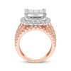Princess-Cut Multi-Diamond Center Engagement Ring 3 ct tw 10K Two-Tone Gold