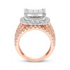 Thumbnail Image 2 of Princess-Cut Multi-Diamond Center Engagement Ring 3 ct tw 10K Two-Tone Gold