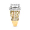 Princess-Cut Multi-Diamond Center Engagement Ring 3 ct tw 10K Two-Tone Gold