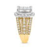 Thumbnail Image 1 of Princess-Cut Multi-Diamond Center Engagement Ring 3 ct tw 10K Two-Tone Gold