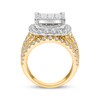 Thumbnail Image 2 of Princess-Cut Multi-Diamond Center Engagement Ring 3 ct tw 10K Two-Tone Gold