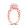 Thumbnail Image 1 of Princess-Cut Diamond Double Frame Engagement Ring 1/2 ct tw 10K Rose Gold