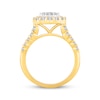 Thumbnail Image 2 of Round-Cut Multi-Diamond Center Oval Frame Engagement Ring 2 ct tw 10K Two-Tone Gold