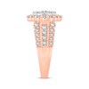 Round-Cut Multi-Diamond Center Oval Frame Engagement Ring 2 ct tw 10K Two-Tone Gold