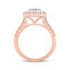 Round-Cut Multi-Diamond Center Oval Frame Engagement Ring 2 ct tw 10K Two-Tone Gold