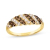 Thumbnail Image 0 of Le Vian Venetian Mosaic Diamond Diagonal Ring 1/2 ct tw 14K Honey Gold