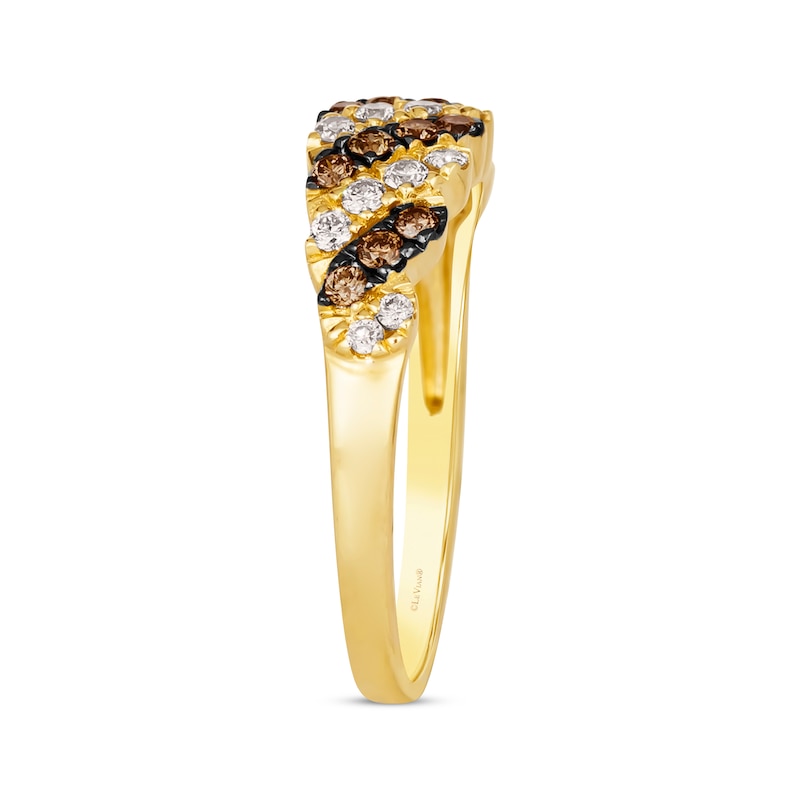 Le Vian Venetian Mosaic Diamond Diagonal Ring 1/2 ct tw 14K Honey Gold