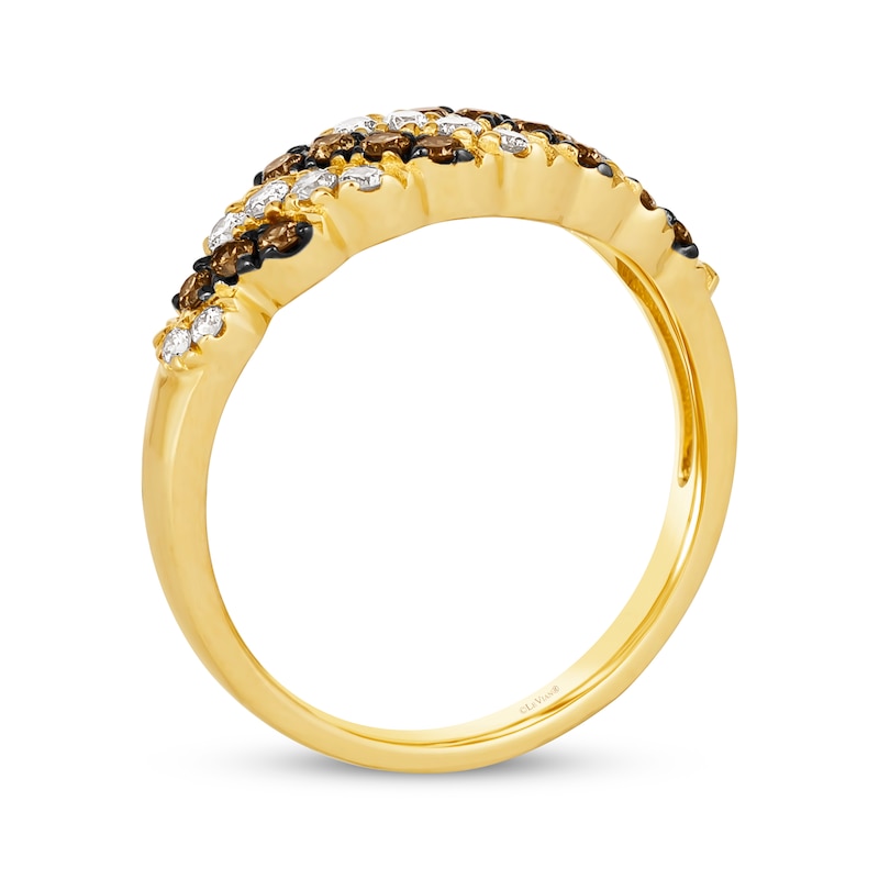 Le Vian Venetian Mosaic Diamond Diagonal Ring 1/2 ct tw 14K Honey Gold