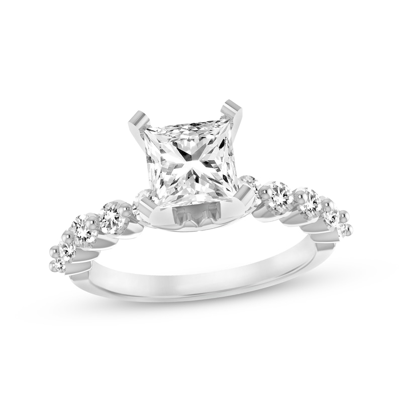 Princess-Cut Diamond Engagement Ring 1-3/8 ct tw 14K White Gold | Kay