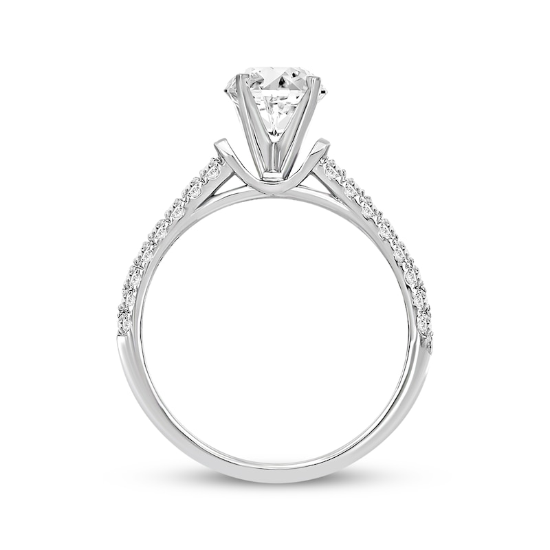 Main Image 3 of Now + Forever Round-Cut Diamond Collar Engagement Ring 1-3/8 ct tw 14K White Gold