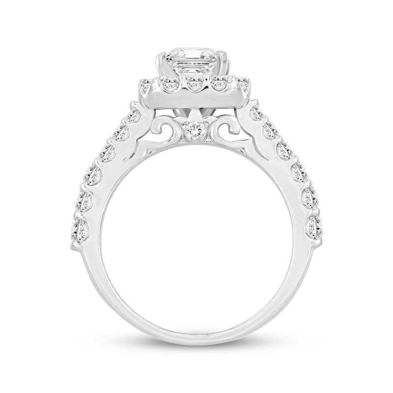 Main Image 2 of Now + Forever Princess-Cut Cushion Frame Engagement Ring 1-7/8 ct tw 14K White Gold