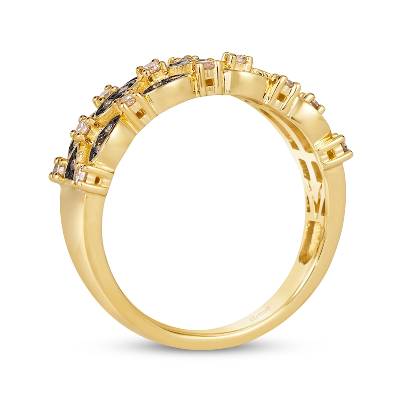 Main Image 3 of Le Vian Venetian Mosaic Diamond Ring 1/2 ct tw 14K Honey Gold