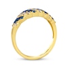 Thumbnail Image 2 of Le Vian Venetian Mosaic Blue Sapphire & Diamond Diagonal Ring 1/4 ct tw 14K Honey Gold