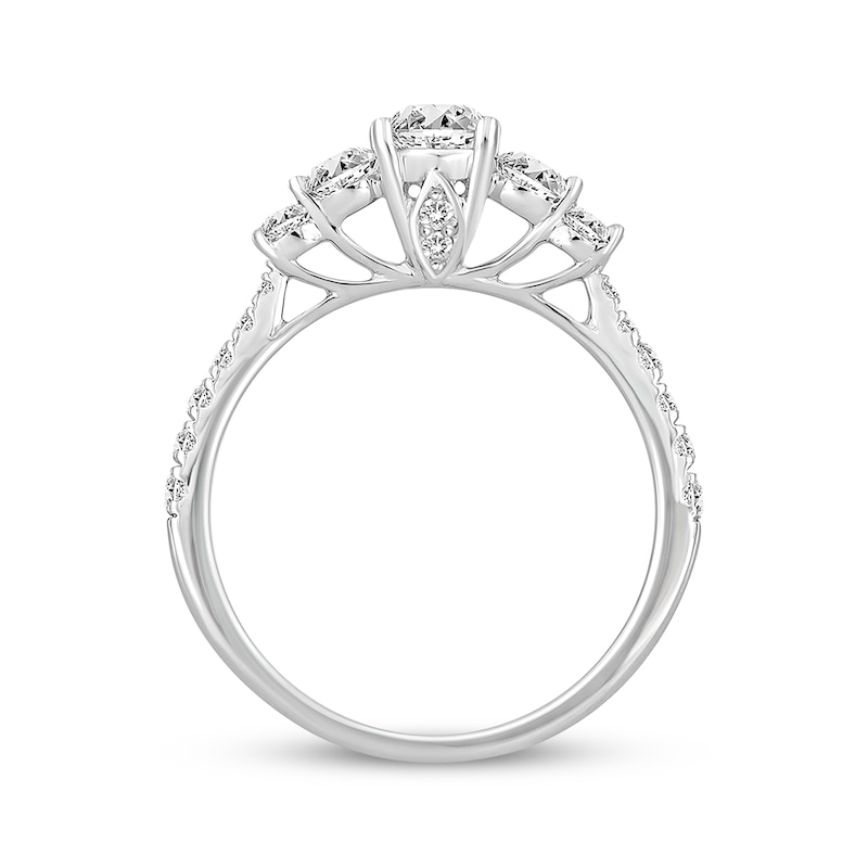 Main Image 3 of Now + Forever Round-Cut Diamond Five-Stone Engagement Ring 7/8 ct tw 14K White Gold