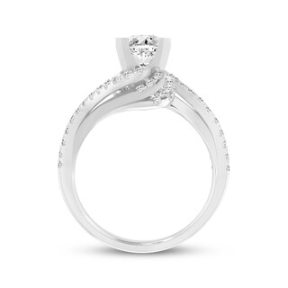 Round-Cut Diamond Bypass Engagement Ring 1-1/4 ct tw 14K White Gold | Kay