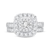Thumbnail Image 3 of Now + Forever Round-Cut Diamond Cushion Frame Bridal Set 2 ct tw 14K White Gold