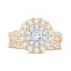 Thumbnail Image 2 of Round-Cut Diamond Halo Bridal Set 2 ct tw 14K Yellow Gold