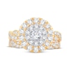 Thumbnail Image 3 of Now + Forever Round-Cut Diamond Halo Bridal Set 2 ct tw 14K Yellow Gold