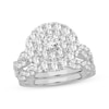 Thumbnail Image 1 of Now + Forever Round-Cut Diamond Double Halo Twist Bridal Set 2 ct tw 14K White Gold
