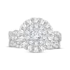 Thumbnail Image 3 of Now + Forever Round-Cut Diamond Double Halo Twist Bridal Set 2 ct tw 14K White Gold