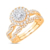 Thumbnail Image 2 of Now + Forever Round-Cut Diamond Halo Bridal Set 1 ct tw 14K Yellow Gold