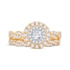 Thumbnail Image 3 of Now + Forever Round-Cut Diamond Halo Bridal Set 1 ct tw 14K Yellow Gold