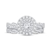 Thumbnail Image 3 of Now + Forever Round-Cut Diamond Double Halo Twist Bridal Set 1 ct tw 14K White Gold